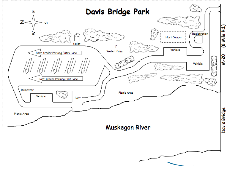 Davis Bridge Park map